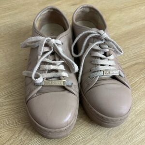 Valentino Cream Lace-Up Sneakers
